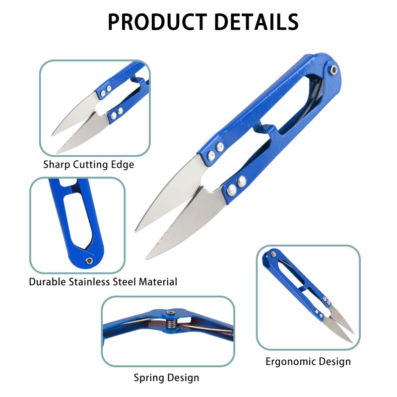 UCEC 12 Packs Thread Snips for Sewing Scissors Small Crochet Scissors Thread Cutter Yarn Cutter, 4.2" Sewing Snips Great for Stitch, Embroidery, Knitting, Mini DIY Supplie Colorful(COLOR RANDOM) - Image 3